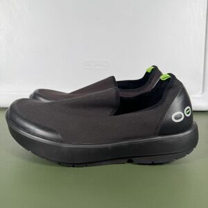 Oofos Oomg eeZee Low Shoes Black Loafers Recovery Slip On Womens Size 10